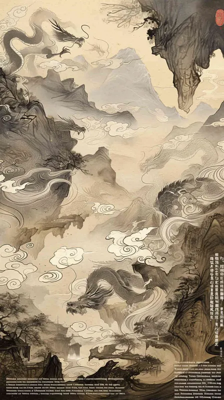 ((制作大禹治水国风插画))，（(要有龙))，((要有山))，((要有水))，（(国风插画有龙有山有水)），((大禹治水国风插画))，((龙要制作的精致清晰))，8000K，超高清， - style3部分