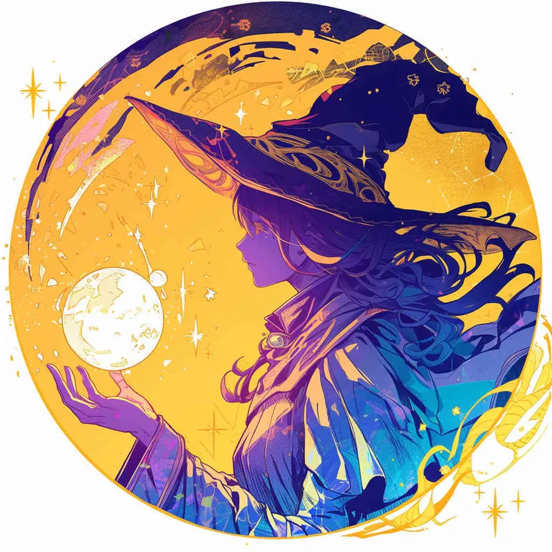 美漫风格，魔法阵，白色背景 - style3部分