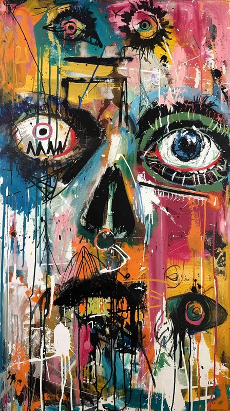 Eyes, brains, demons, bones ,Jean-Michel Basquiat - style1部分
