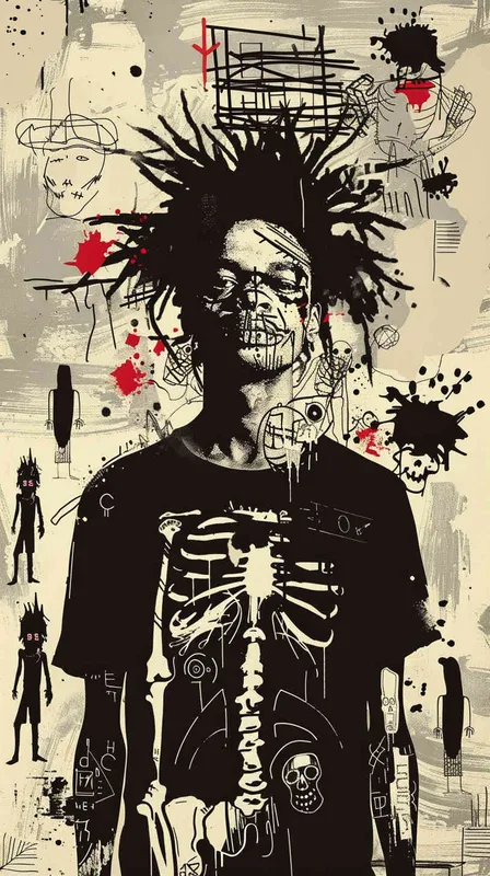 Eyes, brains, demons, bones ,Jean-Michel Basquiat - style2部分