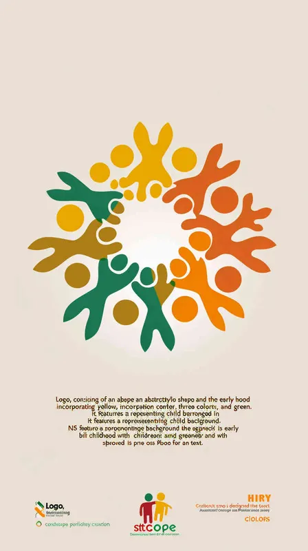 logo, consist of abstract style shape, text 