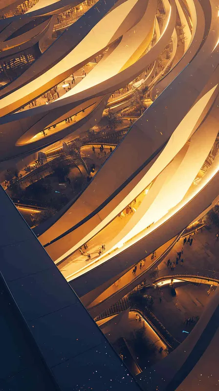 Famed architectural complex in Beijing, showcased in an illustrative manner, encompassing a picturesque vista, captured in breathtaking 8K resolution. Waist Shot(WS),Natural light,Upview --ar 9:16 --v 6.0  - style2部分