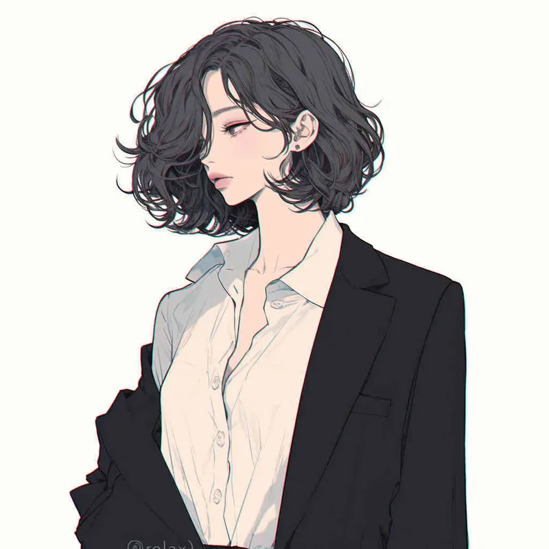 <https://s.mj.run/3gYnhk9CazY> “The girl with ultra-short neutral pixie cut hair, dressed in a white cotton and linen minimalist shirt, layered with a black suit, presents a pure white background, in a Korean-style manga illustration.” –ar 1:1 –niji 6 (relax) – style4部分” class=”wp-image”/>
</figure>

</figure>
</p>


<h2 class=