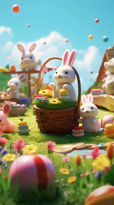 3D clay world,many cute animalscats,dogs,rabbits,picnic on the grass,colorful picnic scene,basket,flowers,sunlight，cartoon
style,distant view,minimalism,clay material,blender,c4d,oc rendererperfect，details,8k,best quality --niji 5 --s 750  - style1部分