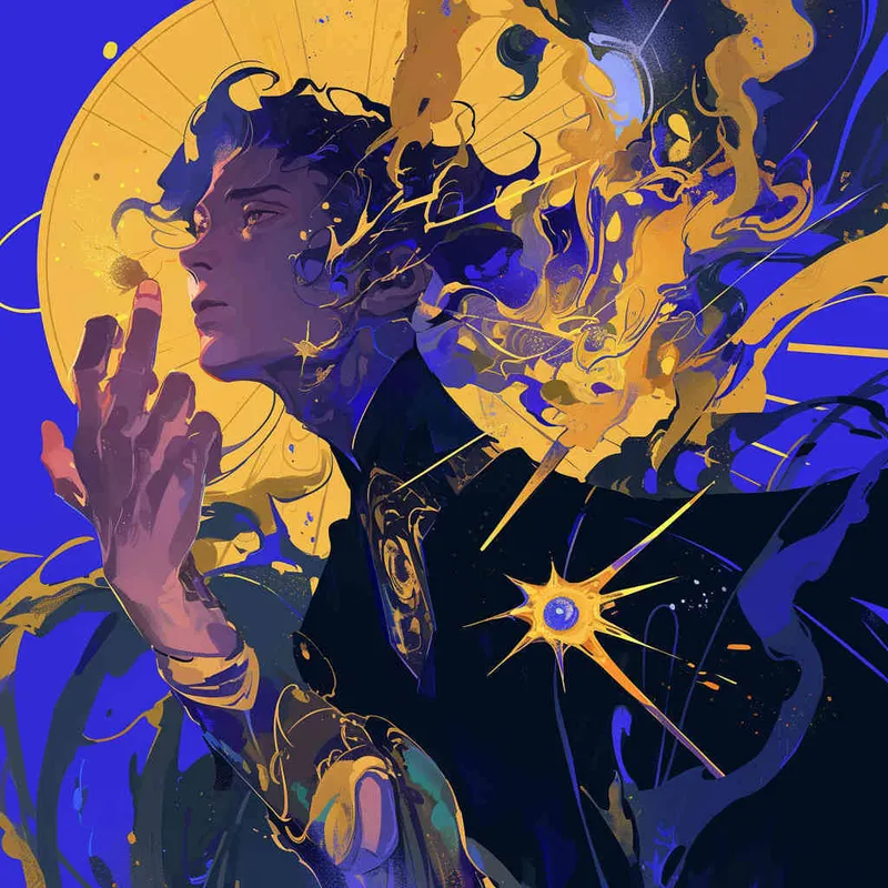 A portrait of a Gemini, boy, illustration style - style2部分