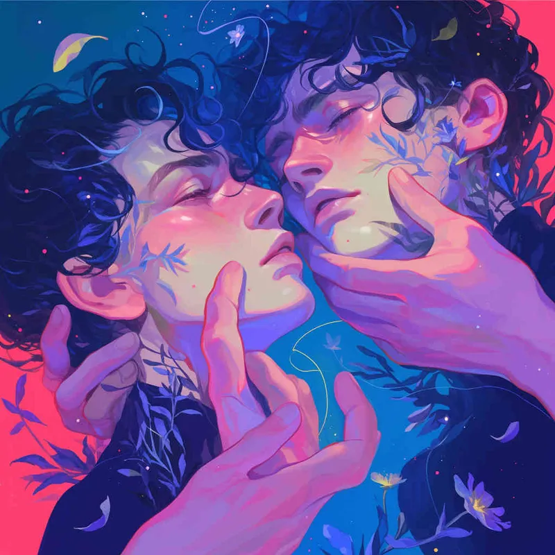A portrait of a Gemini, boy, illustration style - style4部分