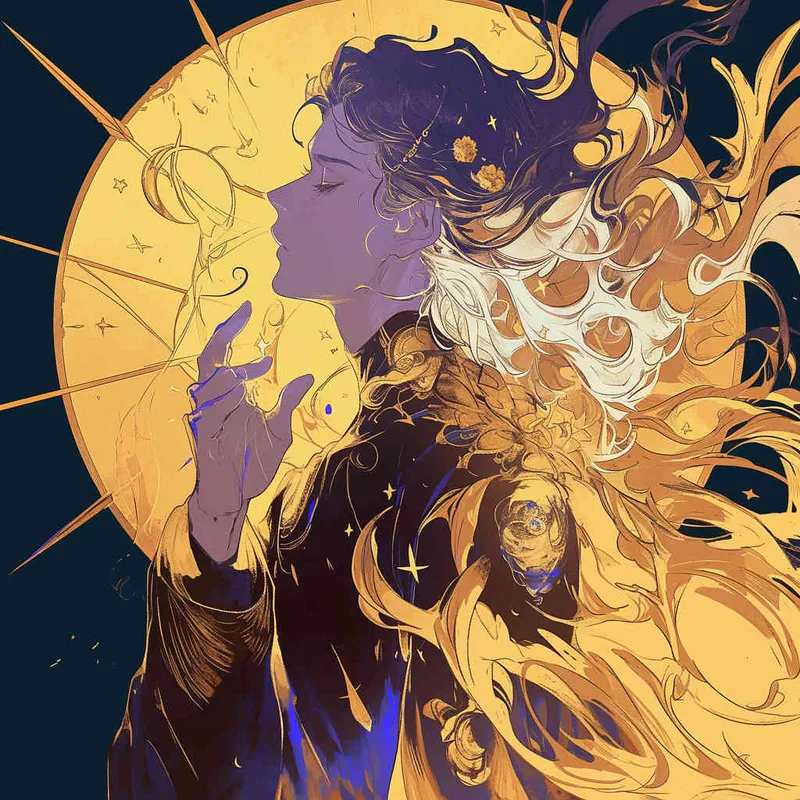 A Virgo avatar featuring a girl with long hair and an illustrated style - style2部分