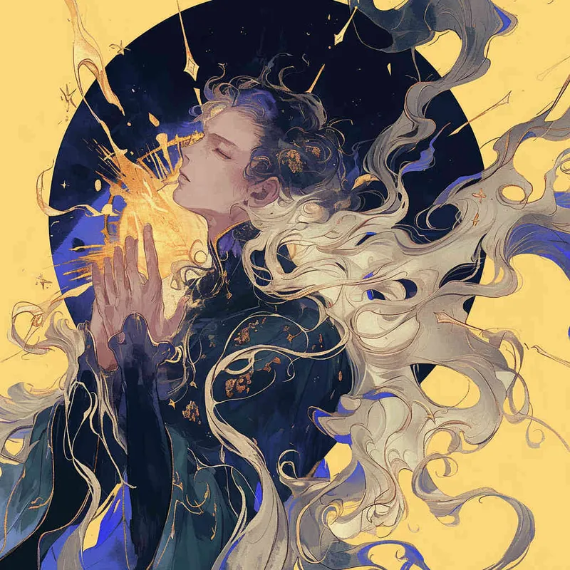 A Virgo avatar featuring a girl with long hair and an illustrated style - style3部分