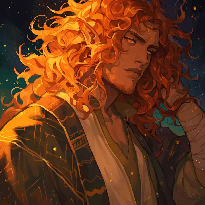 Gemini avatar, male, illustrated, warm, atmospheric, lazy, and gentle art style - style1部分