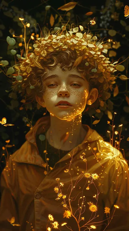 Gemini avatar, boy, illustrated, warm, atmospheric, lazy, and gentle art style - AI绘画作品展示 | Midjourney中文版生成