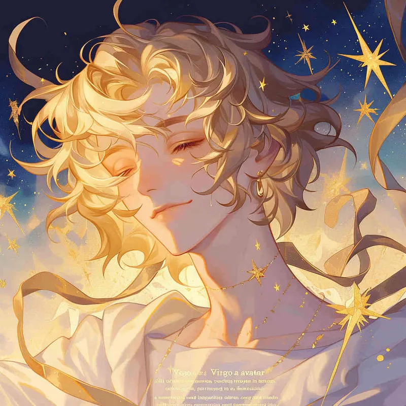 Virgo avatar, long haired girl, illustration, warm, comfortable, lazy, and soft artistic style - style1部分