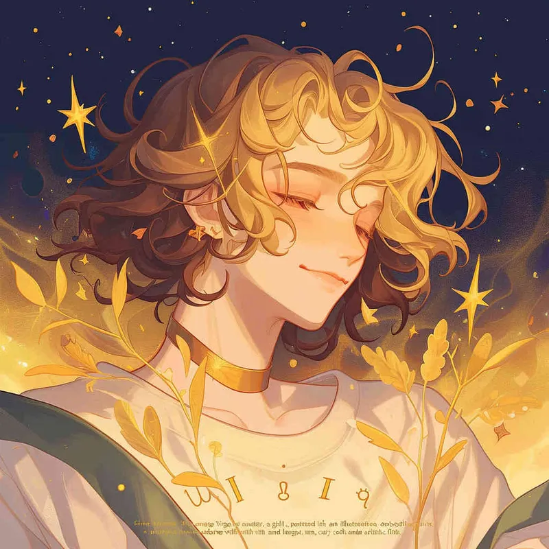 Virgo avatar, long haired girl, illustration, warm, comfortable, lazy, and soft artistic style - style2部分