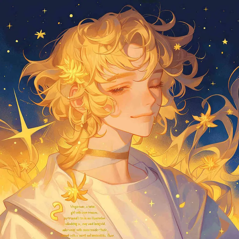 Virgo avatar, long haired girl, illustration, warm, comfortable, lazy, and soft artistic style - style3部分