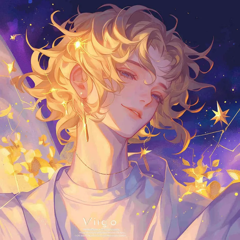 Virgo avatar, long haired girl, illustration, warm, comfortable, lazy, and soft artistic style,  purple - style2部分