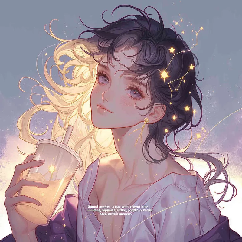 Gemini avatar, boy, short hair, illustrated, warm, atmospheric, lazy, and gentle art style - style1部分