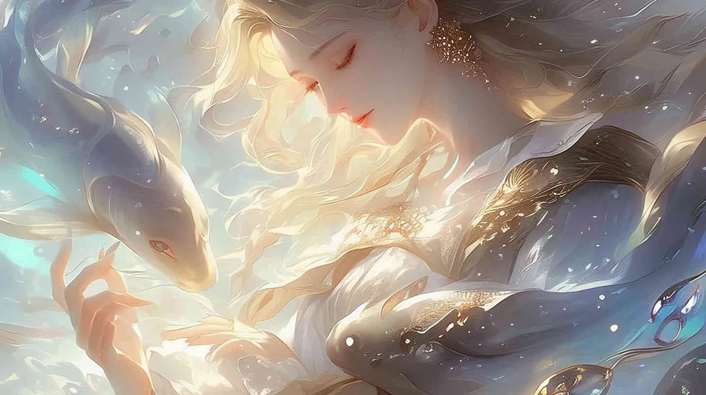 A couple, male Gemini and  long hair female Virgo, warm, lazy, thick painted illustration style – AI绘画作品展示 | Midjourney中文版生成