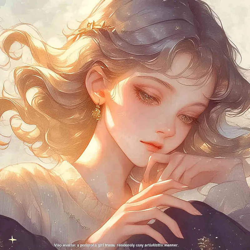 irgo avatar, long haired girl, illustration, warm, comfortable, lazy, and soft artistic style 
 - style4部分