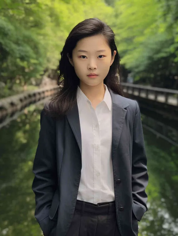 A professional headshot of a Chinese woman in a business suit. She has a confident and approachable expression. The suit is a dark color, perhaps navy or black, and she is wearing a crisp white shirt underneath. Her hair is styled neatly. The background is grey, not distracting from the subject. The lighting is soft and flattering, highlighting her features without creating harsh shadows. The photo is taken with a high-resolution camera, ensuring every detail is captured clearly. The composition is centered, with the woman's face in the middle of the frame. The photo should be hyper-realistic, highly detailed, and high-resolution 16k. --ar 3:4 --v 5.2 --style raw --q 2 --s 250 - style1部分