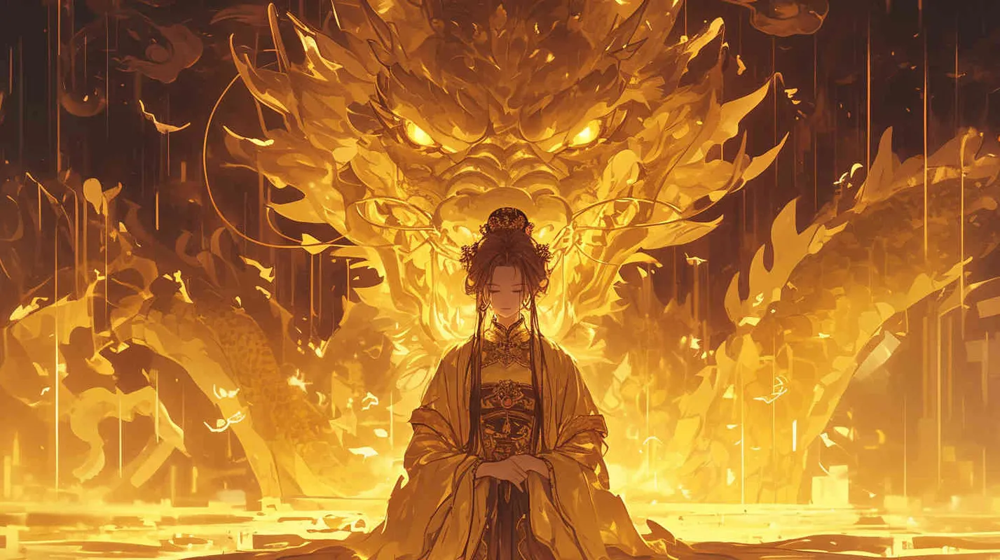 在一个雷雨交加的夜晚，黄帝的母亲生下了一个闪着光芒的孩子 – AI绘画作品展示 | Midjourney中文版生成