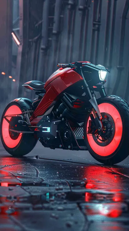 futuristic motorcycle concept inspired by Akira motorcycle - style1部分