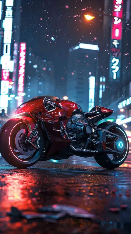 futuristic motorcycle concept inspired by Akira motorcycle - style4部分