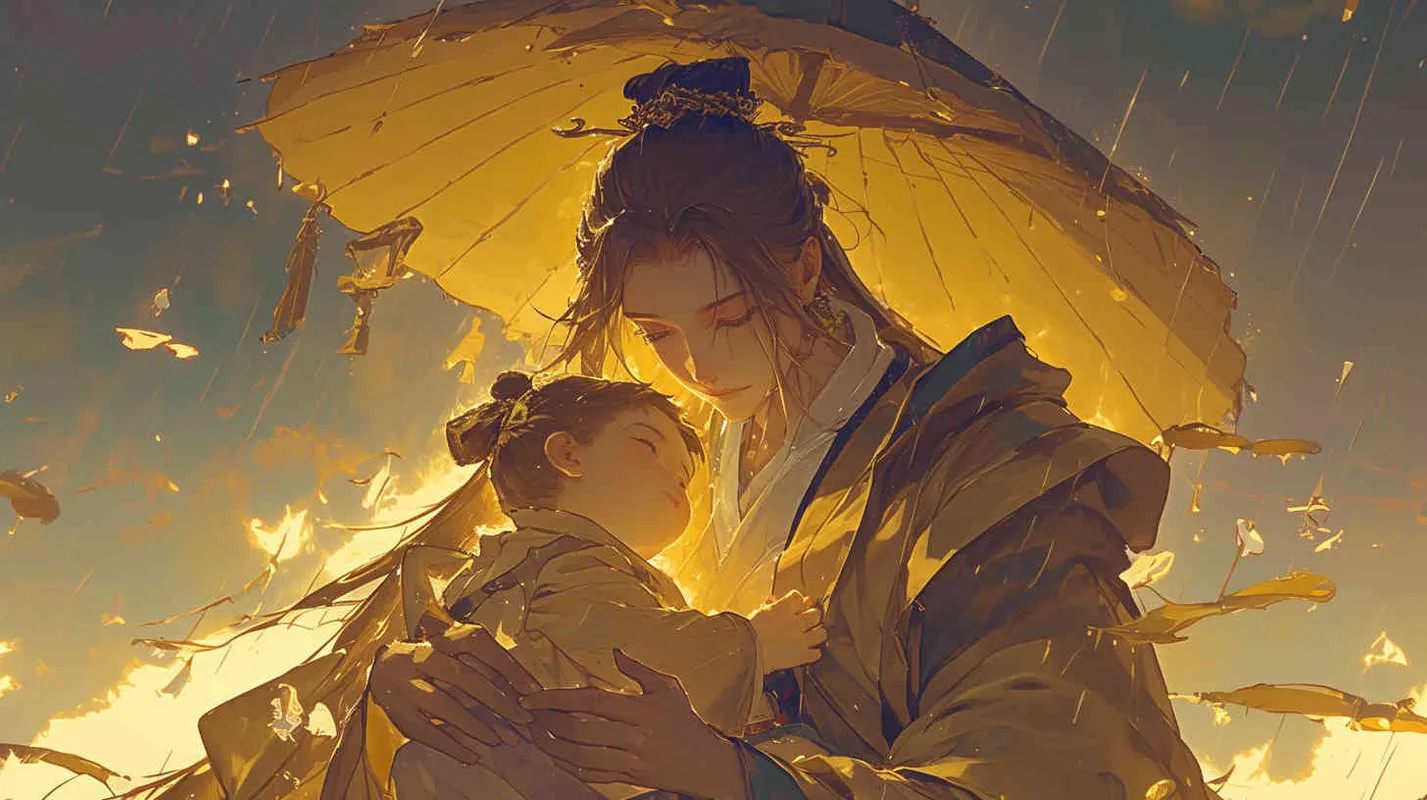 在一个雷雨交加的夜晚，黄帝的母亲生下了一个孩子 - style2部分