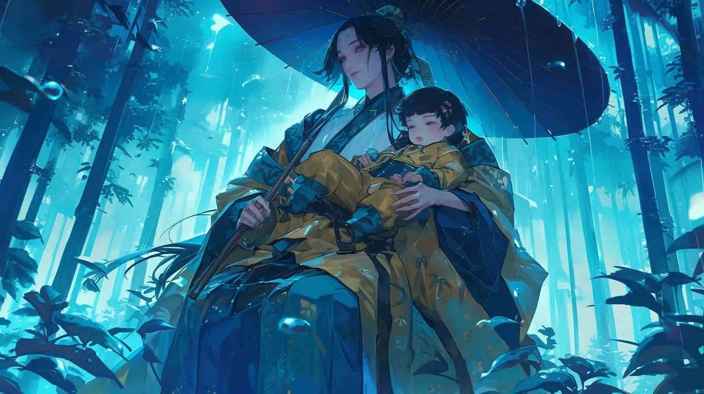 在一个雷雨交加的夜晚，黄帝的母亲生下了一个孩子 - style3部分