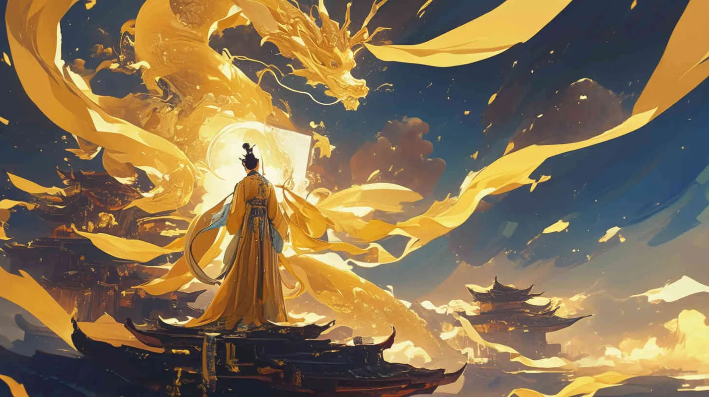 在一个雷雨交加的夜晚，黄帝的母亲生下了一个哇哇大哭的婴儿 - style2部分