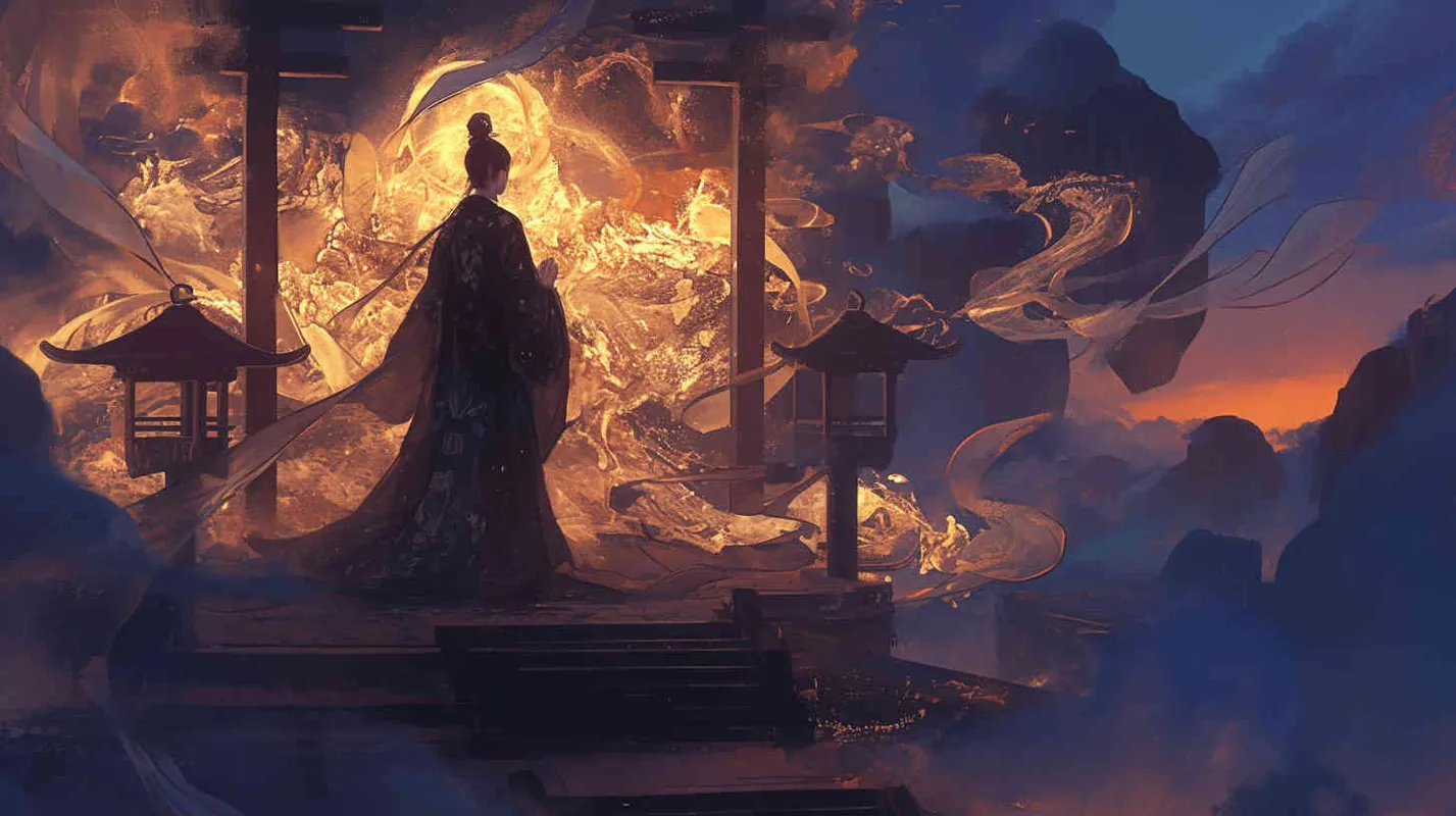 在一个雷雨交加的夜晚，黄帝的母亲生下了一个哇哇大哭的婴儿 - style4部分