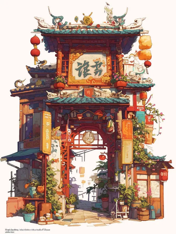 简单的背景，中国风 - style3部分