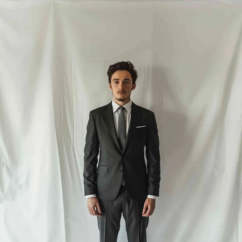 wearing a suit, white background, 8k --v 5.2 - style1部分