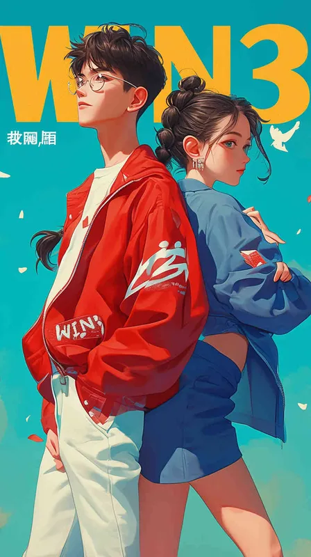 一个潮牌杂志封面，杂志名称是“WIN3