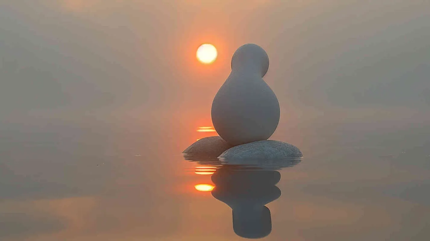 微观视角，妈妈剪影温暖的抱着一个卵子， 环境在水中，幸福感，电影质感构图及灯光，一点粉色点缀，其他为白灰纯色，很高级，画面极简，希望感 - style4部分