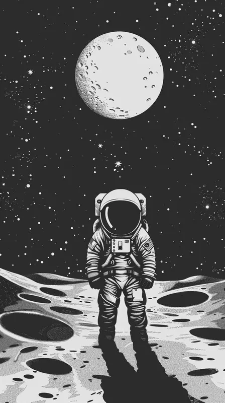 可爱的太空人，在月球 - style3部分