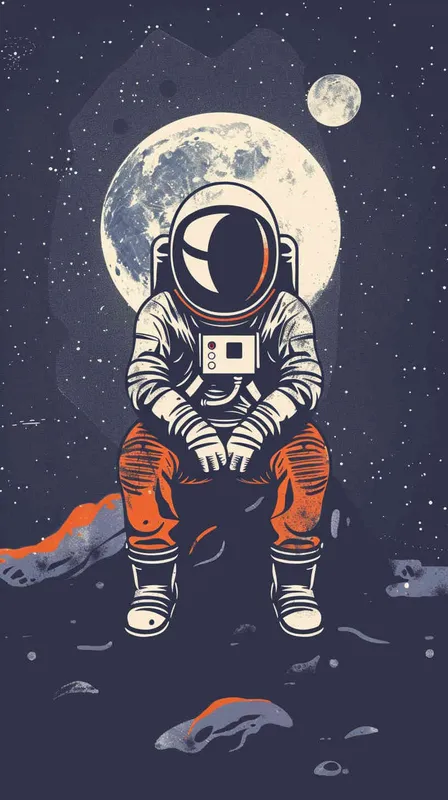 可爱的太空人，在月球 - style4部分
