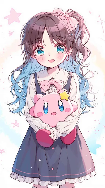<https://s.mj.run/88j_SF8Kbvo> anime style,A Girl in a school uniform, with a wavy ponytail, looks at the camera, with bright aqua eyes and a star Kirby doll in her arms, smiling –ar 9:16 –niji 6 –iw 1.2 – style1部分” class=”wp-image”/>
</figure>


<figure class=