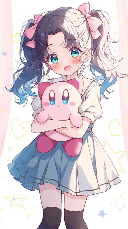 <https://s.mj.run/88j_SF8Kbvo> anime style,A Girl in a school uniform, with a wavy ponytail, looks at the camera, with bright aqua eyes and a star Kirby doll in her arms, smiling –ar 9:16 –niji 6 –iw 1.2 – style3部分” class=”wp-image”/>
</figure>


<figure class=