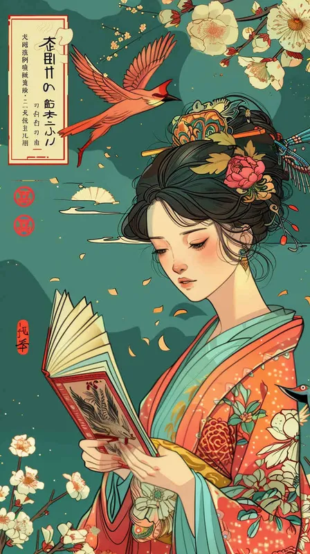 语文书封面 – AI绘画作品展示 | Midjourney中文版生成