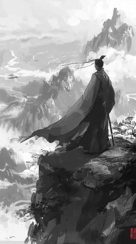 分镜一
诗词描述:功盖三分国
人物描述:诸葛亮站立于高山之巅,眺望远方。他的目光冷静而远见,展现出一种战略家的气质。
构图描述:正面角度,诸葛亮居中,背后是蜀汉的疆域,远处天际映衬下的三国分图。
场景描述:一个阳光明媚的日子,诸葛亮站在山顶,目光深邃地望向远方。他背后是壮丽的山脉与蜀汉的土地。 - AI绘画作品展示 | Midjourney中文版生成