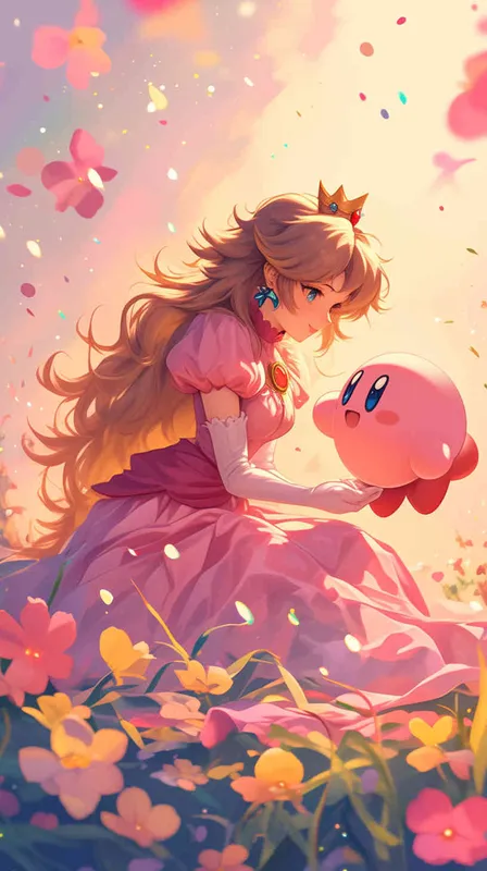 <https://s.mj.run/CSQwTDW_NPc> <https://s.mj.run/HuBcsgOdE9o>  A cute girl wearing a pink, ruffled dress with a lot of golden curly hair, Setting: Kneeling on the ground, facing a cute Kirby plush toy, Composition: Girl centered, Kirby plush toy in the foreground, Lighting: Soft natural light enhancing the warm colors, Additional Info: Colorful flowers and grass surrounding them –ar 9:16 –niji 6  – style3部分” class=”wp-image”/>
</figure>


<figure class=
