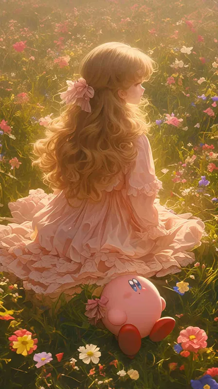 <https://s.mj.run/CSQwTDW_NPc> <https://s.mj.run/HuBcsgOdE9o>  A cute girl wearing a pink, ruffled dress with a lot of golden curly hair, Setting: Kneeling on the ground, facing a cute Kirby plush toy, Composition: Girl centered, Kirby plush toy in the foreground, Lighting: Soft natural light enhancing the warm colors, Additional Info: Colorful flowers and grass surrounding them –ar 9:16 –niji 6  – style4部分” class=”wp-image”/>
</figure>

</figure>
</p>


<h2 class=