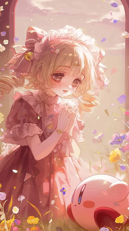 <https://s.mj.run/CSQwTDW_NPc> <https://s.mj.run/HuBcsgOdE9o> A cute girl wearing a pink, ruffled dress with a lot of golden curly hair, Setting: Kneeling on the ground, facing a cute Kirby plush toy, Composition: Girl centered, Kirby plush toy in the foreground, Lighting: Soft natural light enhancing the warm colors, Additional Info: Colorful flowers and grass surrounding them –ar 9:16 –niji 6 – style3部分” class=”wp-image”/>
</figure>


<figure class=
