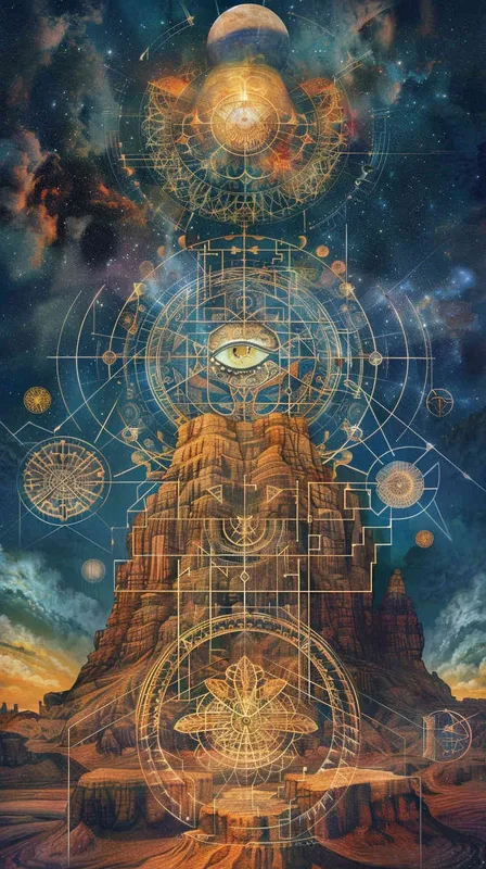 古代宏伟的八阵图规模 - AI绘画作品展示 | Midjourney中文版生成