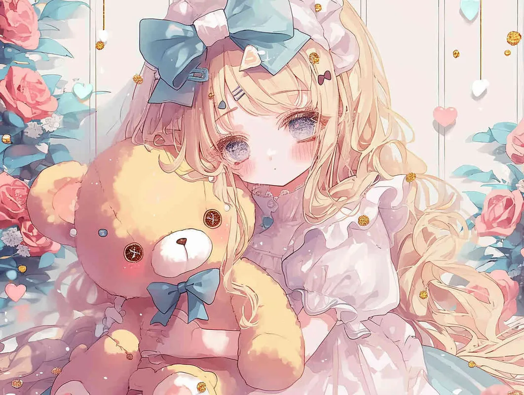 <https://s.mj.run/HuBcsgOdE9o> <https://s.mj.run/CSQwTDW_NPc> <https://s.mj.run/cnGA7I608bk> An adorable anime-style illustration,A girl with golden long curly hair, sapphire blue eyes, and dressed in a puff sleeve dress. Gracefully, she lets her hair cascade over her shoulders, adorned with an exquisite bow on top. She crouches on the ground, facing the camera at an angle, with a fluffy teddy bear in front of her. The fur on the bear is soft and vivid, representing innate cuteness. The bear extends its front paws, longing to embrace the girl, while surrounded by a simple and natural green grass background –iw 1.2 –niji6 –ar 4:3 – style4部分” class=”wp-image”/>
</figure>

</figure>
</p>


<h2 class=