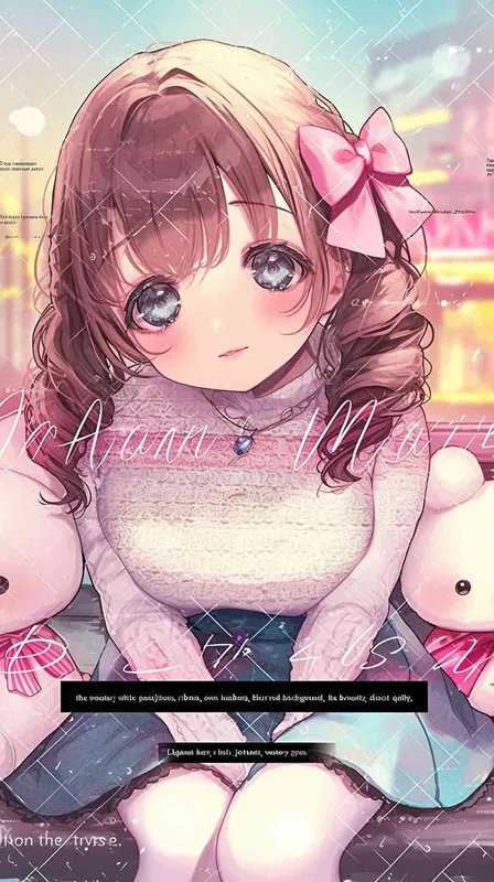 girl, boy, sweater, lace-trimmed dress, white pantyhose, martin boots, ribbon, own hands clasped, yokozuwari, blurred background, the best quality, brown hair, drill hair, joyful, Elegant, watery eyes - style4部分