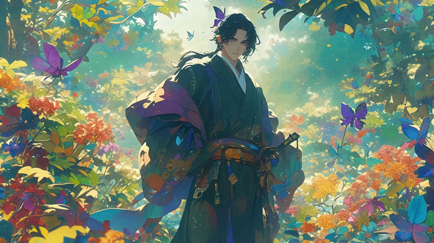 A handsome man with black hair and a handsome face wearing a blue robe, a handsome man with black hair and a handsome face wearing a red robe, a handsome man with black hair and a handsome face wearing a purple robe, a handsome man with black hair and a handsome face wearing a green robe, a handsome man with black hair and a handsome face wearing a black robe, a handsome man with black hair and a handsome face wearing a white robe, a handsome man with black hair and a handsome face wearing a coffee robe, - AI绘画作品展示 | Midjourney中文版生成