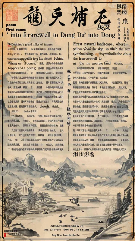 将《别董大》这首诗转化为四个分镜:
第一分镜:描绘了一幅宏大的自然景象,千里黄云遮住了天空,白日消失在云层之后,象征着诗人与朋友的离别。
第二分镜:北风中,雪花纷纷扬扬,像飞雁般在空中飞舞,这是诗人对朋友未来旅程的寄语和艰辛路程的象征。
第三分镜:诗人对朋友说,莫愁前路无知己,意即不用担心路途中没有朋友陪伴,这是诗人深深的祝愿。
第四分镜:最后,诗人再度勉励朋友,天下谁人不识君,希望他的才华可以被世人所认识,这是诗人对朋友才华的极高赞赏,也是对朋友未来的美好期望。 - AI绘画作品展示 | Midjourney中文版生成
