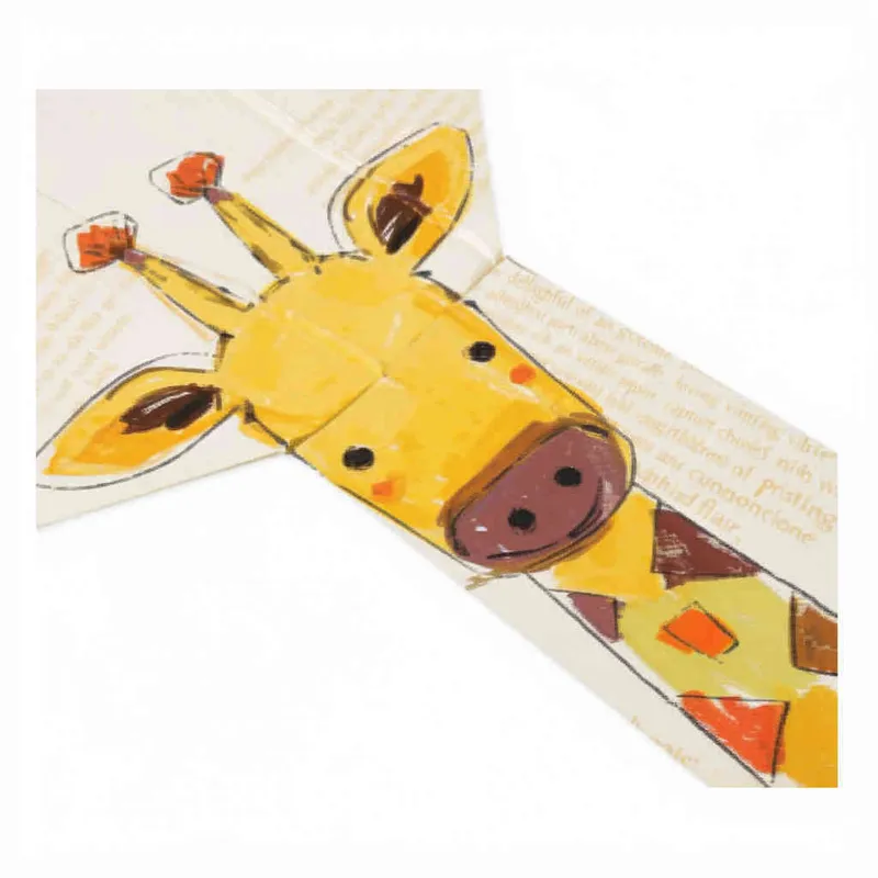 A simple drawing of a cute giraffe, drawn by hand with crayons on white paper for children's drawings, in the style of a cartoon. The colors should be bright yellow and brown, the lines clear and smooth, suitable for an early age child to color in. There is space around all sides so that it can fit within the frame. In front view, with a white background. - style2部分