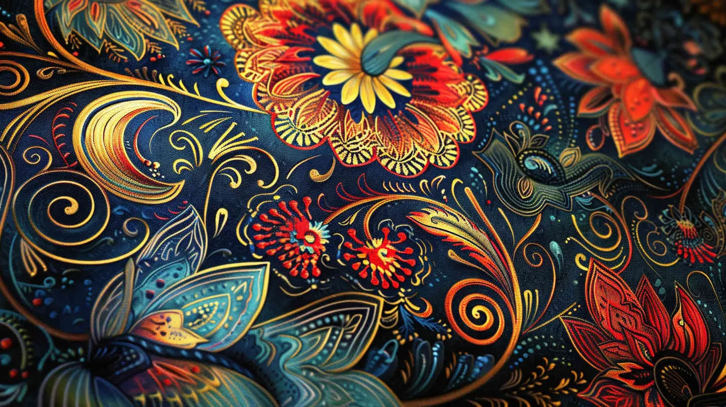 画一个俄罗斯图案,画满画布 - AI绘画作品展示 | Midjourney中文版生成