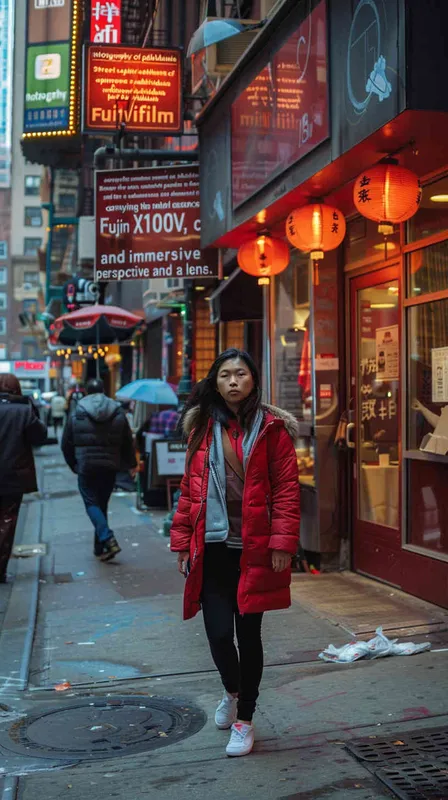 街头摄影 Photography事件的真实瞬间抓拍公共场所人物和Fujifilm X100V ，Eye-level Natural, soft Wide, immersive Portrait - style3部分